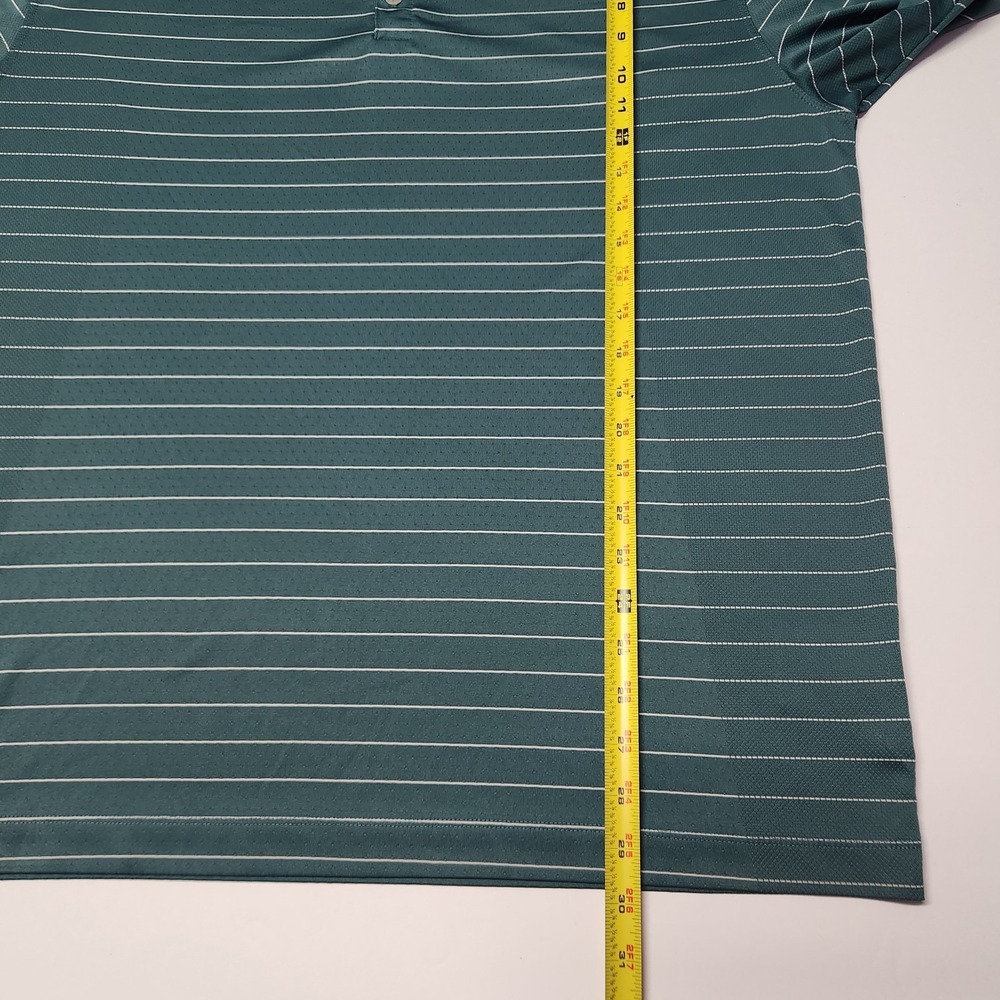 Nike Golf Dri-Fit Polo Shirt Mens XL Green White Stripe SS Style 231584 - Picture 6 of 6